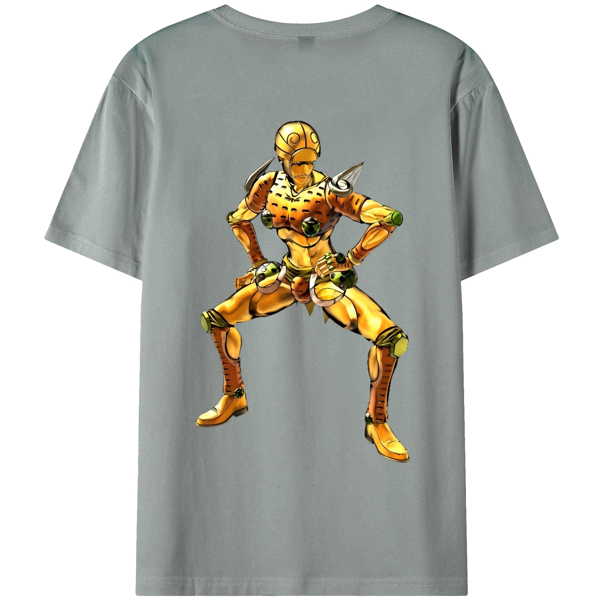 （画像用） ジョジョの奇妙な冒険 ジョルノ?ジョバァーナ JoJo's Bizarre Adventure Giorno Giovanna 綿100％ メンズ半袖Tシャツ（バックプリント） 通気性